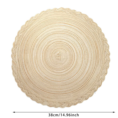 Woven Round Trivet Placemats 15 inch 6 pcs 2
