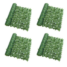 4X Artificial Plant Fence Green Leaf Fence Panels Privacy Fence Screen for Home Garden Yard Decoration Outdoor