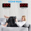 2X Digital Wall Clock, 9Inch LED Digital Clock Large Display with 12/24H,  Digits,Small Silent Wall Clock (Red) 3
