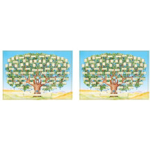 2X Grafico 'Albero Genealogico da Compilare in 6 Generazioni Poster Genealogico Grafico di Ascendenza Compilabile in Bianca, Stampa 'Immagine
