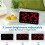 2X Digital Wall Clock, 9Inch LED Digital Clock Large Display with 12/24H,  Digits,Small Silent Wall Clock (Red) 6