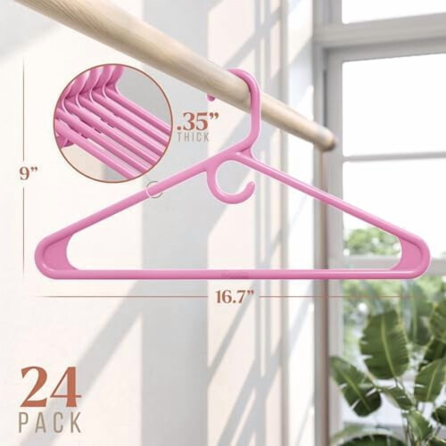 Rosa plastgalgar extra kraftiga 24-pack 1