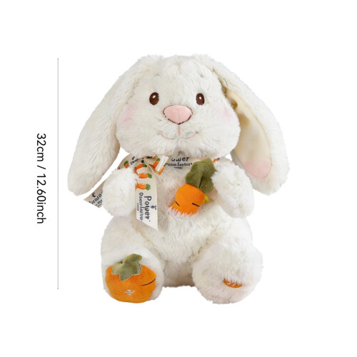 Conejo de peluche eléctrico para niños pequeños, de algodón PP suave. 2