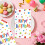 100 τεμάχια 3-στρωματικές χαρτοπετσέτες Happy Birthday, πολύχρωμες χαρτοπετσέτες μιας 4