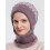 Conjunto de gorro e balaclava feminino de inverno, forrado com lã, com máscara e cachecol com pompom. 4
