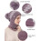 Conjunto de gorro e balaclava feminino de inverno, forrado com lã, com máscara e cachecol com pompom. 5