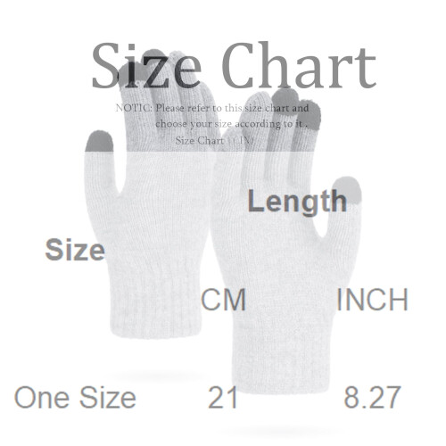 Πλεκτά θερμικά γάντια Unisex, με επένδυση fleece, σχεδιασμός οθόνης αφής πέντε δακτύλων 1