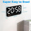 2X Digital Wall Clock, 9Inch LED Digital Clock Large Display with 12/24H,  Digits,Small Silent Wall Clock(White) 7