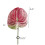 6 Pcs 22,8 Polegadas Artificiais Flores de Antúrio para DecoraçãO de Casa Buquê e Folha Verde e DecoraçãO de Casamento Nupcial (Rosa) 6