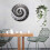 3X Elegant Piano Key Clock Music Notes Wave Round Modern Wall Clock Without Battery Black + White Acrylic 3