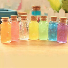 120 Pcs Vials Bottles Glass Bottle with Cork Stopper Wish Bottles, for Weddings, Creations and Decorations(10Ml )