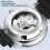 Men's Chronograph Watch, 42mm, Automatic, Waterproof, Silver/Red 4