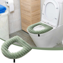 Husă de toaletă din fleece cu fermoar – Pernă groasă și caldă pentru