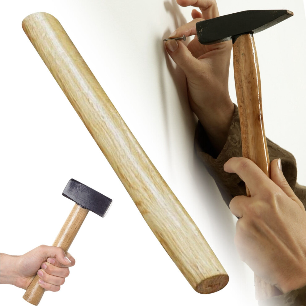 Wooden Hammer Handle 37Cm Replacement Hammer Grip Solid Wood Construction For Hammers & Mallets Ergonomic Tool Handle 9448990553129