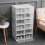 Clear Stackable Shoe Storage Box, Foldable & Space-Saving, Compatible with Home/Dorm 1