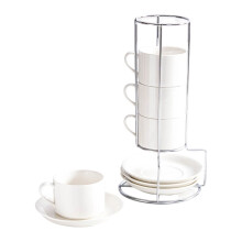 Fit Green ceramics Cup and Dish 8OZ Not Deadly Substance-White