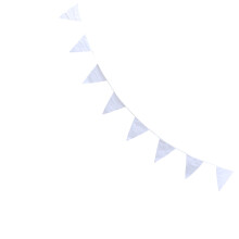 Decoración colgante con banderines triangulares blancos para fiestas de boda, despedidas de soltera, cumpleaños y eventos.