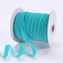 cm breed blauw fluwelen lint, 50 yards (ca. 45 meter)