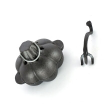 Pack of 1 Traditional Wrought Iron Slow Cooker Highlighting Lid