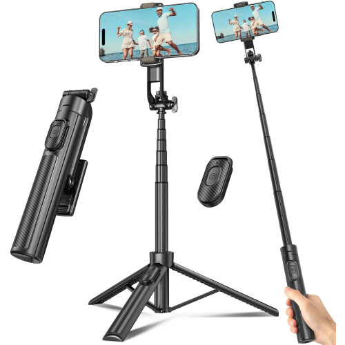 Επεκτεινόμενο τρίποδο Selfie Stick 50 ιντσών μαύρο 1