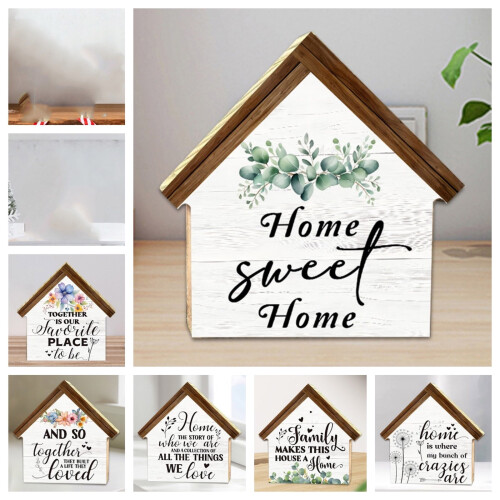 6 semne de perete din lemn în formă de pasăre, decor rustic de la fermă