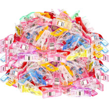 100 clip da cucito trasparenti per tessuti, trapuntatura e