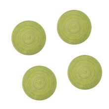 Faux Rattan Woven Table Protectors Mats Heat Resistant-Green