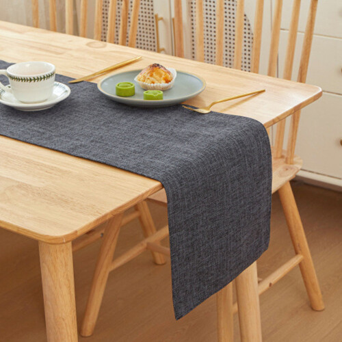 Chemin de table transparent en polyester doux au toucher 30 x 210 cm