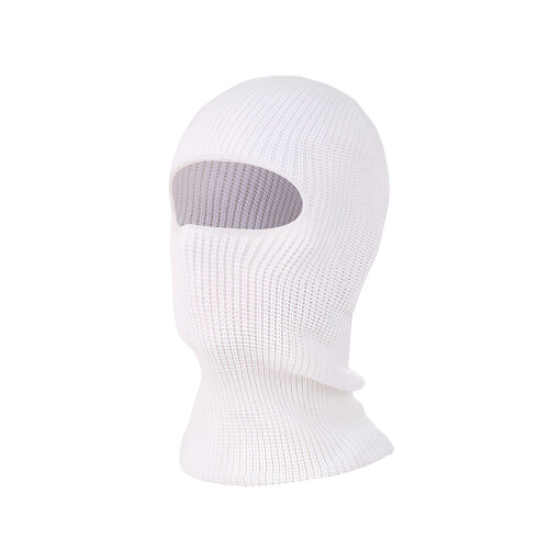 Maschera da sci traspirante e comoda, passamontagna antivento, termica, bianca.