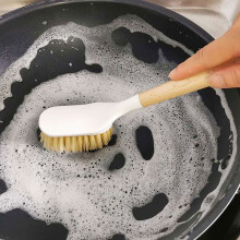 Brosses de nettoyage pour petits espaces, brosse Ă vaisselle et casseroles avec long manche amovible