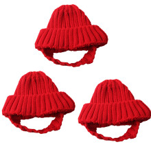 (1 Packung) Haustier-Strickmütze – weiche Mütze für kleine-Rot 3