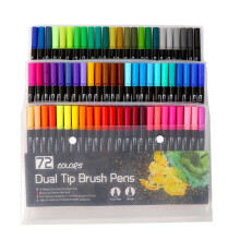 Ensemble de 36/48/60/72/100 couleurs de feutres à double pointe pour coloriage et calligraphie