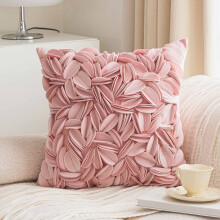 Coussin décoratif scandinave, housse douce en polyester pour canapé/chambre – Blanc/Kaki/Jaune/Orange/Rose, décoration intérieure bohème