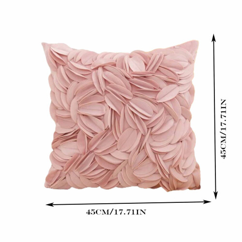 Scandinavian Leaf Pillow Cover – Polyester-Cotton, 45x45cm 2