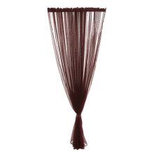 MBXM Színes Trilon Áttetsző Függöny Panel 200x100cm, Sötétbarna Levelű Voile Karnis – Kompatibilis a Standard Rudakkal