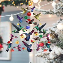 Kit de pintura de diamantes de colibrí para adultos, campanilla de viento para jardín