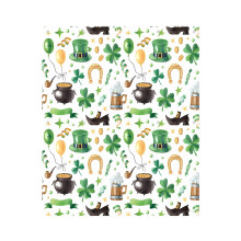 59*29,5IN Dekorativt tæppe til Sankt Patricks dag, superblødt flanneltæppe med Shamrocks-design, tæppe med Sankt Patricks dag-tema, L