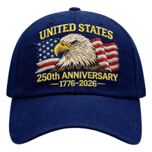 Casquette de baseball commémorative du 250e anniversaire des États-Unis, avec drapeau brodé (1776-2026), chapeau patriotique pour homme