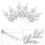 12Pcs Silver Glittery Artificial Leaf Stems for Christmas Tree Branch Decoration 1