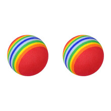 Unzerstörbarer roter Hundeball, geräuschloses EVA-Schaumstoff-Tennisspielzeug für Welpen (2er-Pack), 4,3 cm weicher Kau- und Apportierball für