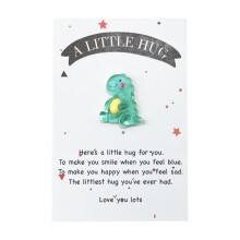 Carte Pocket Hug, motif dinosaure, 1 pièce