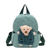 Rucsac de călătorie drăguț cu ursuleț detașabil, geantă de laptop de mare capacitate pentru femei/bărbați, verde 8.6x11in – cadou de ziua