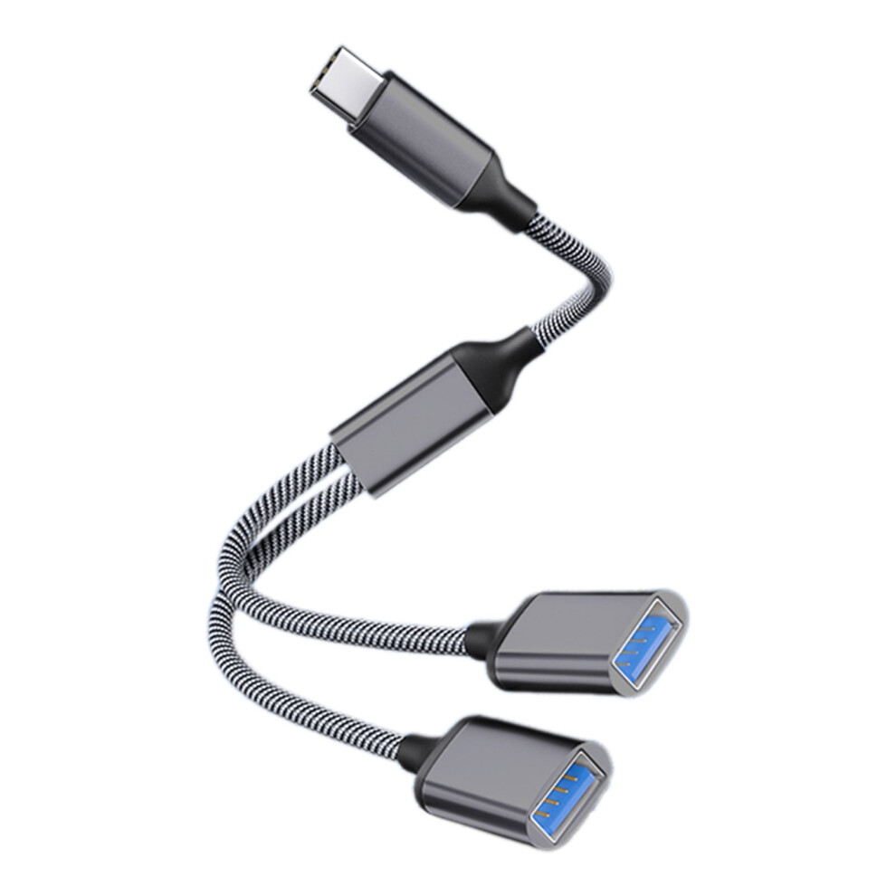 Type C Male To 2 Usb Female Cable Adapter Usb Otg Splitter Cord Converter Multiple Hub Data Charging Cable 9555307509400