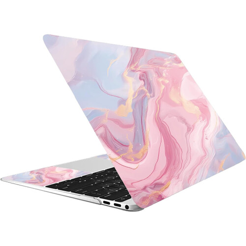 Αυτοκόλλητο Laptop σε ροζ μαρμάρινο χρώμα – Συμβατό με φορητούς υπολογιστές 12" έως