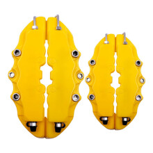 Car High-Temp Resistant Caliper Covers, Glue-Install Brake Set, 14-18" Hub Fit (Yellow.M)