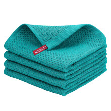 Torchons en coton tissé, doux et absorbants, lot de 4, 34 x 34 cm, pour laver la vaisselle en cuisine.