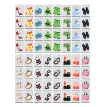 CCOCC Mahjong-plattset, 24 mm Mahjong-spel Mah Jongg-set, färgglatt design för familjeunderhållning Mahjong-set, Style6