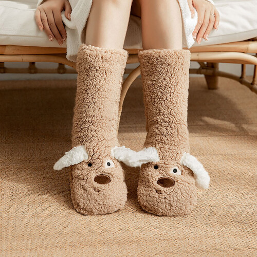 Κάλτσες CYBIBO Fuzzy Slipper για γυναίκες – Χοντρές, αντιολισθητικές, θερμικές κάλτσες