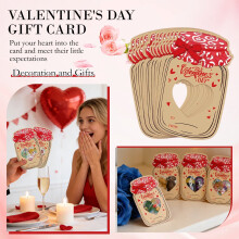 Alla hjärtans dag-presenter för barn, 30-pack Mason Jar godisburk, Alla hjärtans dag-kort, Alla hjärtans dag-utbyteskort, godis ingår ej