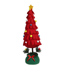 Mini sapin de Noël de table – Pin artificiel avec base en bois, décoration de Noël, compatible avec les espaces intérieurs et festifs